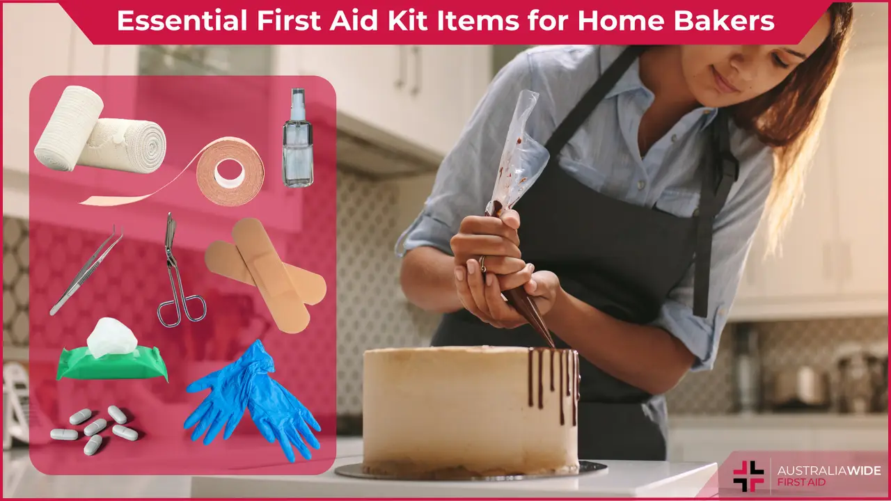 Essential items for a home bakery first aid kit